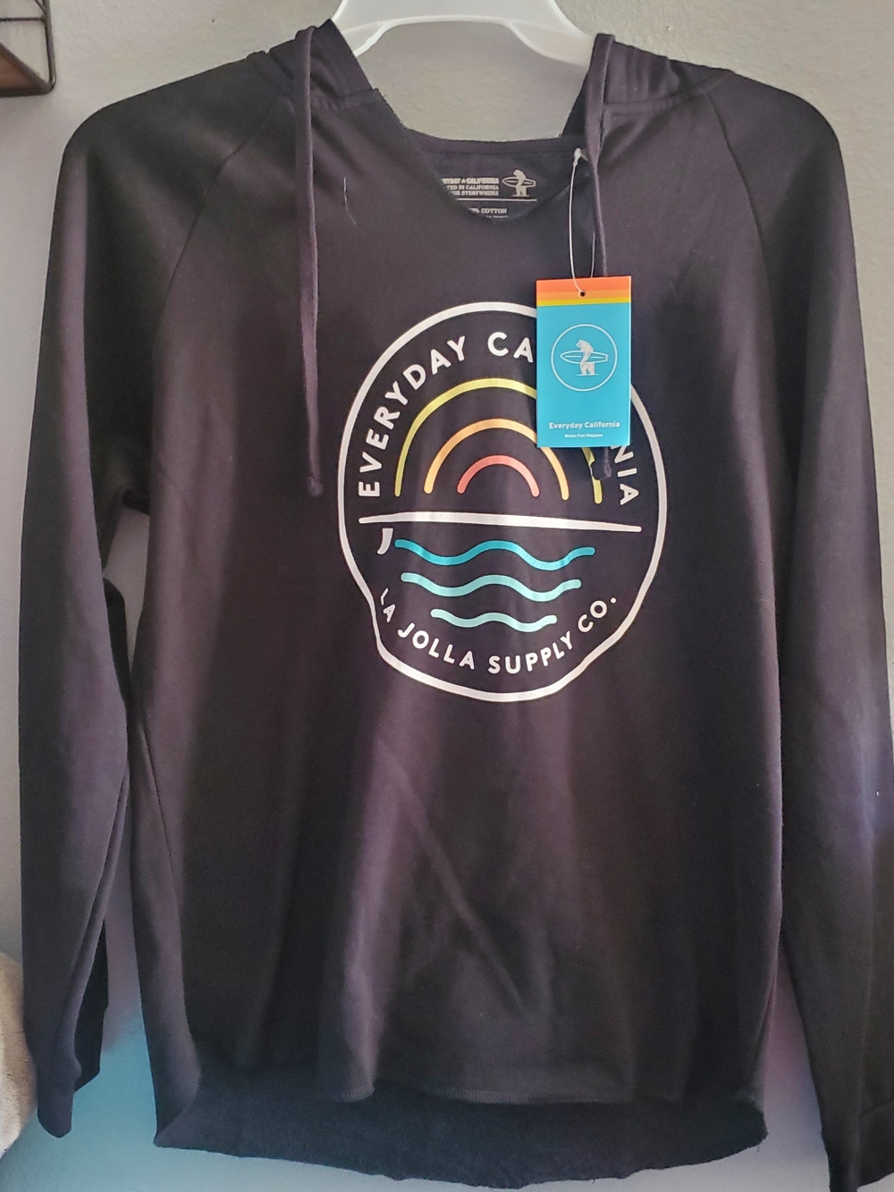Everyday California La Jolla Supply Co Women’s Black Graphic Hoodie SIZE M